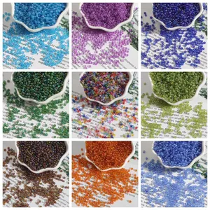 Iridescent AB Glass Seed Beads For DIY Bracelet Necklace Jewelry Making Handmade Crafts Jewelry Accessories