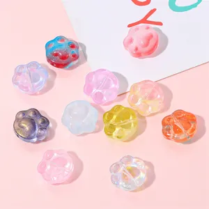 Gradiënt Kattenpoot Glas Kralen Glitter Berenpoot Losse Kralen Voor DIY Armband Sieraden Maken Ambachten