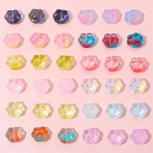 Schattige glazen kattenpoot kralen met verloop voor DIY sieraden in diverse kleuren