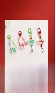 Close-up of Mahjong pendant with lobster clasp and red glitter Hongzhong tile detail
