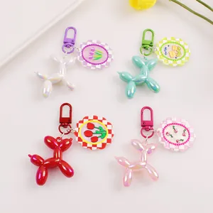 Portachiavi a Forma di Cane Palloncino Ins Simpatico Ciondolo a Tulipan Accessori per Borse Portachiavi in Acrilico Aurora per Donna Regalo