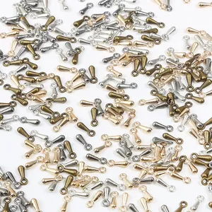 Colgantes de Gota de Agua de Aleación Extremos de Cadena de Extensión de Metal Charms para Fabricación de Joyas DIY Collares Pulseras