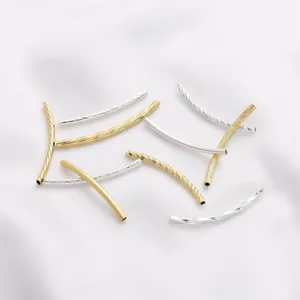 Bogenförmige Kupferperlen für DIY-Schmuckherstellung in Gold und Silber