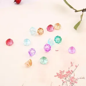 Vintage Lampwork Glass Lotus Pod Beads For DIY Jewelry Making Accessories Gradient Flower Spacer Beads For Hairpin Bracelet Crafting