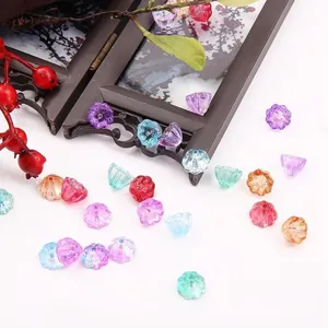 Colorful lotus seed head glass beads for DIY vintage hairpins and jewelry making