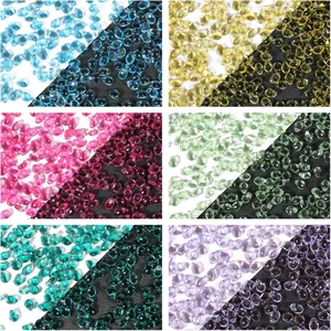 Set of 6x8mm colorful tulip petal glass beads for DIY hairpins and jewelry making