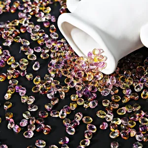 Polished tulip-shaped tulip petal glass beads for DIY ancient style hair accessories