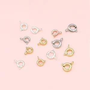 Cierres de reasa bañados en oro de 14K en oro plata rosa y gris para creación de joyería DIY