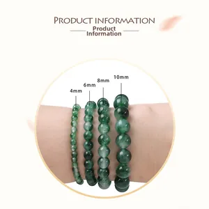 Detailed comparison of 4mm to 10mm natural green jade beads on a wrist for scale