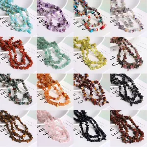 Natural Gemstone Chip Beads Irregular Polished Quartz Agate Crystal Stone Strands For DIY Jewelry Making Accessory