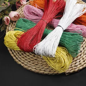 Colorful 1mm waxed cotton cord set for handmade DIY jewelry bracelets and necklaces