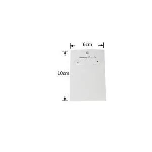 Weiße Schmuckkarten für Ohrringe und Ketten mit Displaylöchern in der Größe 6x10cm