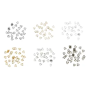 Protege-fils en fer en forme de U en six tons metalliques pour la creation de bijoux DIY