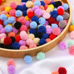 Palline in rete di poliestere colorate da 15mm per accessori capelli fai da te e artigianato