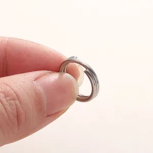 Roestvrijstalen dubbele splitringen voor DIY sieraden getoond voor de afmeting