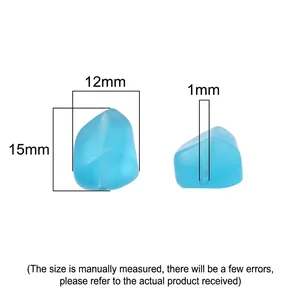 Perline di vetro smerigliato azzurro sfaccettate con dimensioni per creazione gioielli