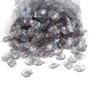 Iridescent ABS pearl shell petal loose beads for DIY handmade jewelry and hairpins
