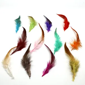 Lot de 12 plumes naturelles colorées assorties pour la création de bijoux DIY et artisanat