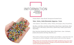 Detailed information about 3mm frosted glass beads for DIY jewelry and crafts