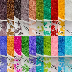 3mm frosted transparent glass seed beads in 26 colors for DIY jewelry making and crafts