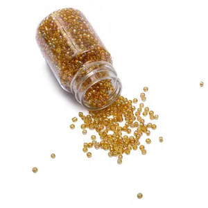 Bottled metallic gold glass seed beads for DIY jewelry making and handmade crafts