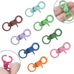 20mm colorful alloy lobster clasps for DIY keychains and bag charms in multiple colors