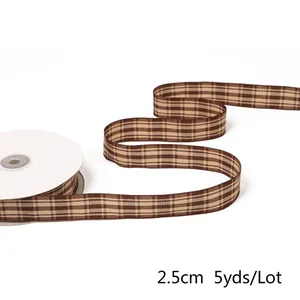 Klassisches Kaffeegitter-Band 2,5 cm breit für DIY-Handwerk und Geschenkverpackung