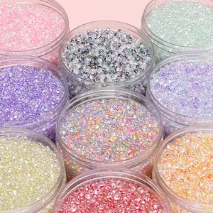 Small Iridescent Glass Seed Beads Bulk For Jewelry Making DIY Round Loose Beads For Necklace Bracelet Craft DIY Accessories