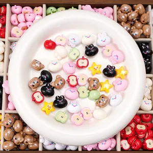 Mélange de breloques en acrylique en forme d'animaux et d'étoiles pour bijoux DIY