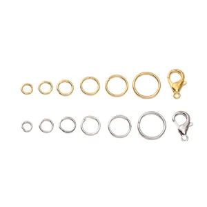7-grid box set with iron jump rings and lobster clasps for DIY jewelry making
