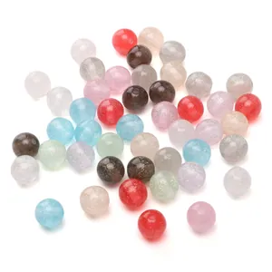 Perles colorées en résine à paillettes pour création de bijoux DIY avec éclat