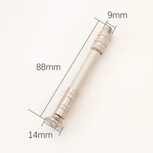88mm silver mini hand drill pin vice with knurled anti-slip handle and steel chuck