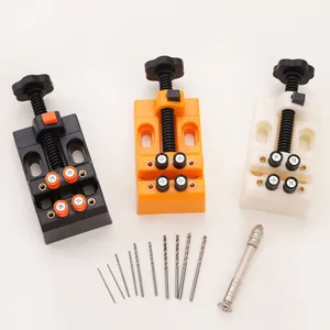 ABS Mini Bench Vise And Aluminum Alloy Hand Drill With Twist Drill Bits For DIY Jewelry Making Model Craft Fixing Tool
