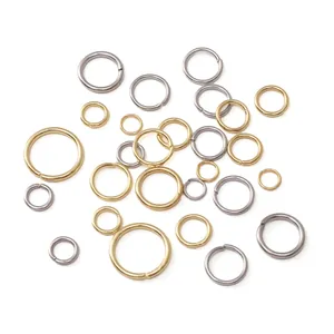 Anneaux de Jonction Ouverts en Acier Inoxydable Pour la Fabrication de Bijoux DIY Or Argent Anneaux de Connexion