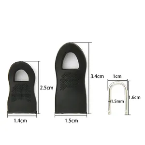 Universal detachable zipper puller kit for bags and clothing with size measurements