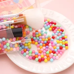 Cuentas de plástico de colores macaron para organizador de maquillaje artesanal