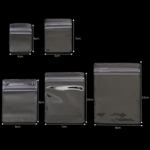 Transparente PVC-Zippbeutel für Schmuck mit Seitenlöchern in fünf Größen für DIY-Lagerung