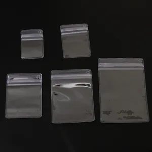 Durchsichtige PVC-Aufbewahrungsbeutel mit Druckverschluss und Aufhängeloch für Schmuck