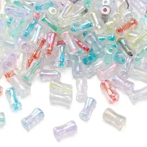Regenboog transparante glazen bamboe kralen voor DIY sieraden en kettingen maken