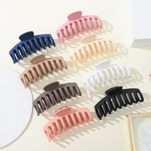 Große Matte Gummifarbe Haarkralle Für Damen Mode Minimalistische Matte Rutschfeste Haarklammer Haarzubehör