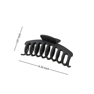 Große Haarklammer in Mattschwarz, 11cm Haarkrebs mit Maßen 4,33 x 1,97 Zoll