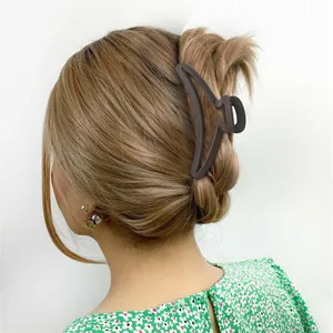 Pinza para el Cabello de Luna Mate Grande Antideslizante Geométrica Pinza para Mujer Sujeción Fuerte Elegante Accesorios para el Cabello