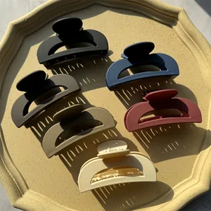Set di sei mollette per capelli opache antiscivolo in vari colori per capelli folti