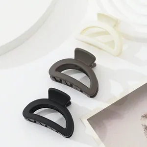 3-pack mini matte claw clips in black, brown and cream white for kids and women