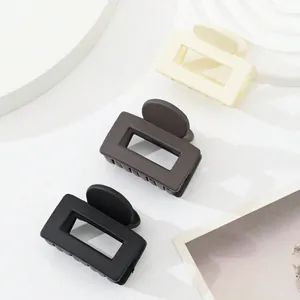 3-piece set of matte small hair claws in black, brown and beige for women and girls