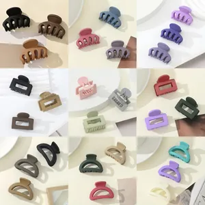 Matte Frosted Mini Hair Claw Clips For Women Girls Kids Minimalist Geometric Hair Accessories Daily Styling Hairpins