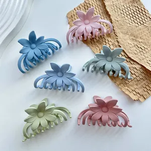 Mattierte Blumen Haarkralle Für Damen Große Florale Haarklammern Minimalistisch Elegant Rutschfest Haarschmuck Täglich