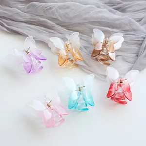 Molla per Capelli a Farfalla Sfumata per Donne Ragazze Dolce Trasparente in Acrilico Fermaglio per Capelli Elegante Accessori per Capelli