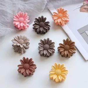 Gänseblümchen Haarklammer Klein Matte Kunststoff Haargreifer Süß Morandi Farben Blumen Haarschmuck Für Damen Mädchen
