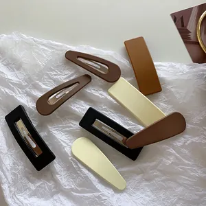 10er-Set minimalistische BB-Haarspangen in Milchtee-Farben für kleine Mädchen